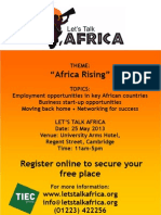 Let's Talk Africa 2013 Flyer