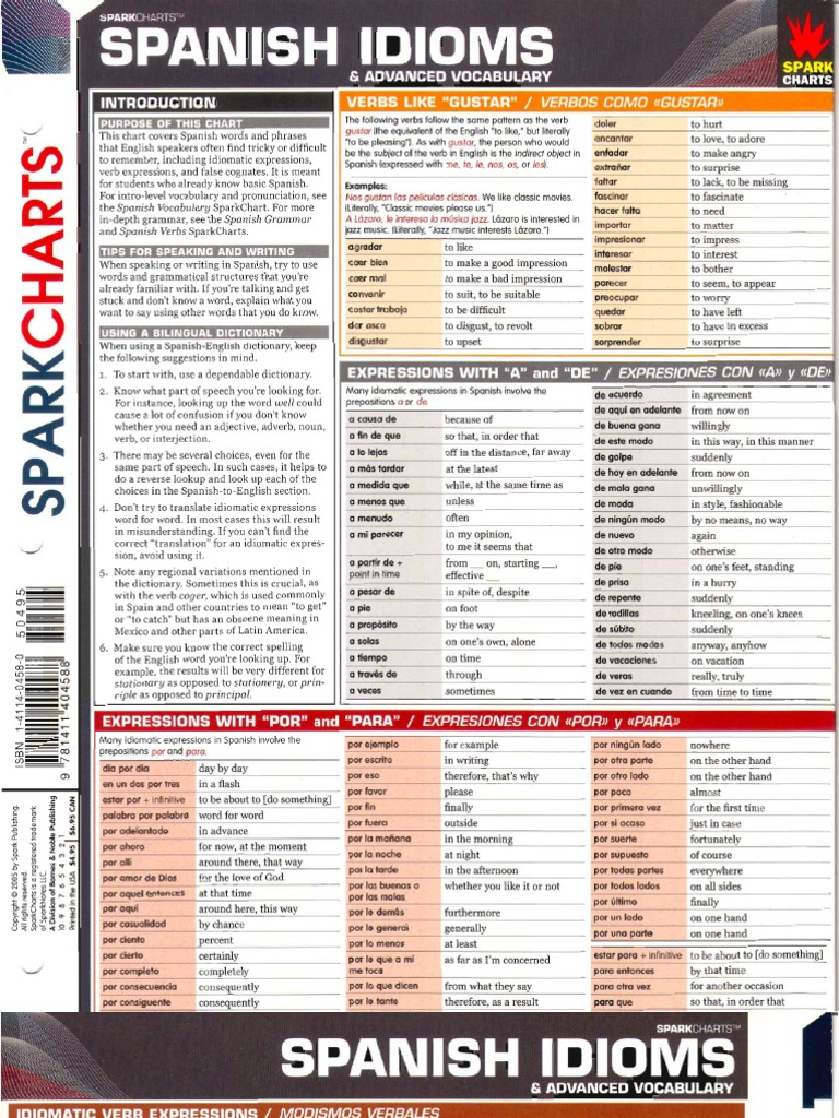 Spanish Idioms Pdf 