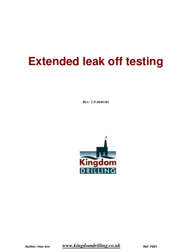 LeakOff Test Procedures PDF Casing (Borehole) Pressure