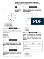 2 Prova Diagnóstica (Mat. 6º Ano) - 2013