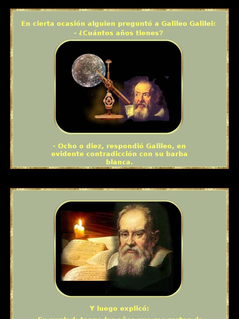 Reflexión El tiempo según Galileo Galilei
