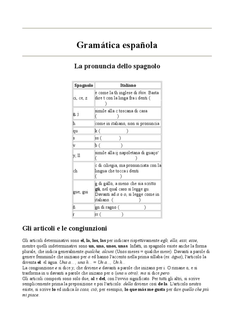 Ebook ITA) Grammatica Spagnola | PDF, image size:768x1024