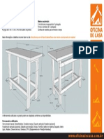 Bancada de Madeira Oficina de Casa