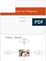 Curriculum For Playgroup: January English