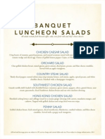 Banquet Menus Luncheon Salads