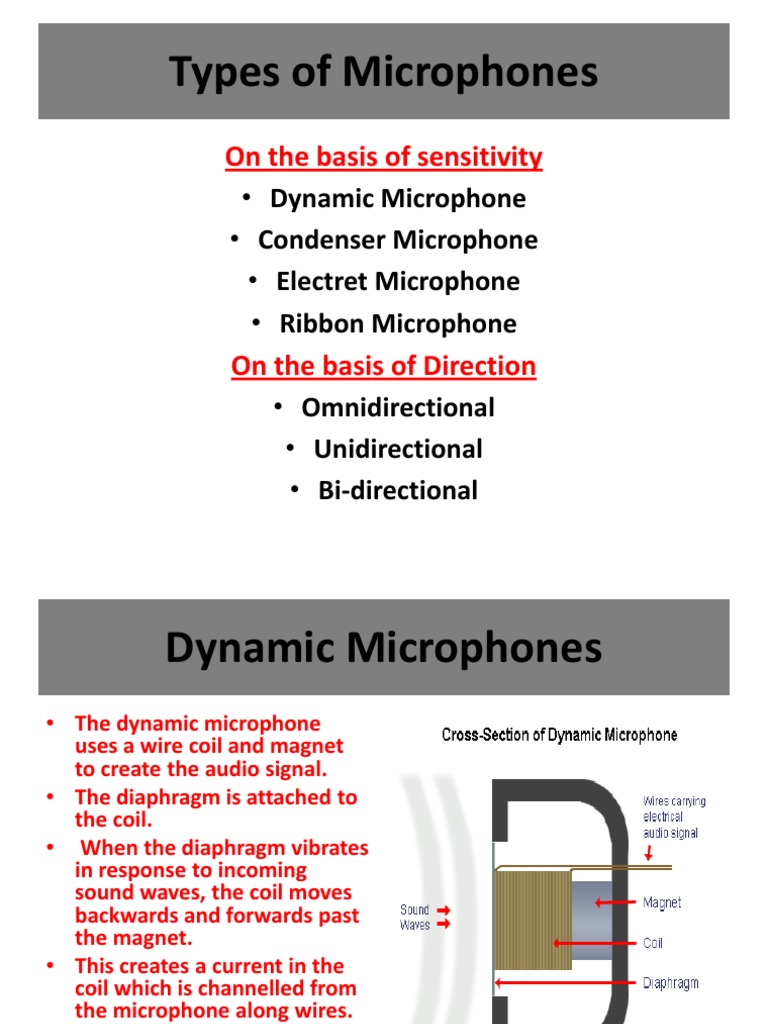 Overview of Microphone Types | PDF | Microphone | Audio Electronics