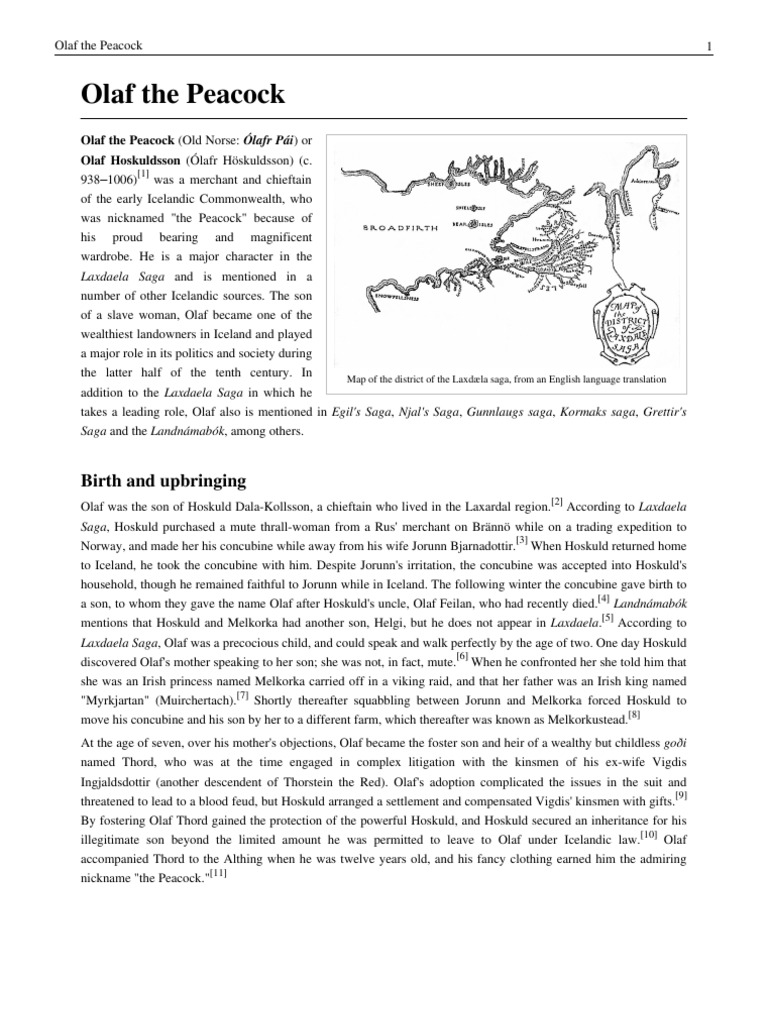 Olaf The Peacock PDF Iceland Viking Age People