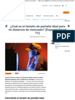 ¿Cuál Es El Tamaño de Pantalla Ideal para Mi Distancia de Visionado - (Especial Smart TV)