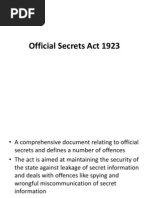 Official Secrets Act 1923