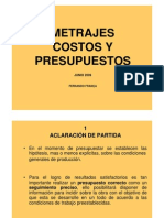 Metrajes Costos Y Presupuestos – Fernando FranÇa