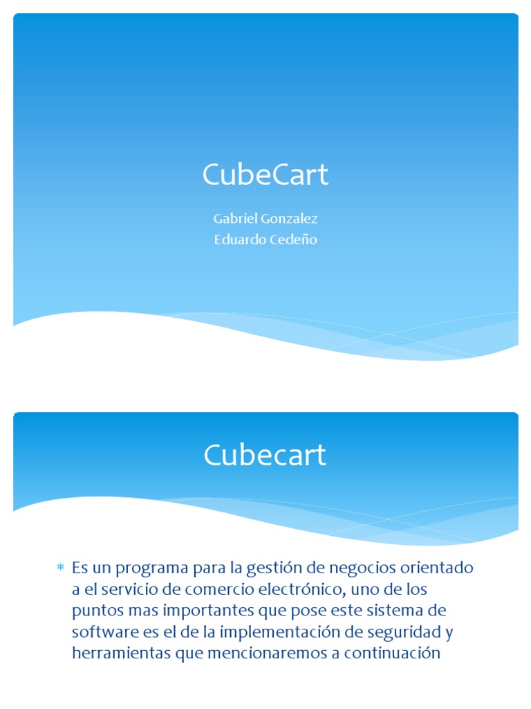 Cube Cart | PDF | Comercio electrónico | Software