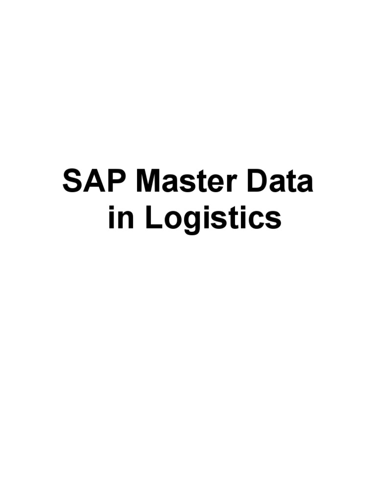 SAP Vendor and Material Master Data Guide | PDF | Payments | Invoice