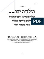 35568737 Introduccion Del Libro Toldot Iehoshua Mateo Hebreo de ShemTov