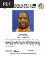 Missing Person: Baltimore Police Department