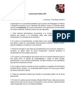 Comunicado Publico Nº6 2013