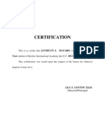 Certification