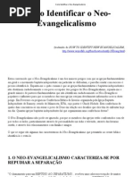 Como Identificar o Neo-Evangelicalismo