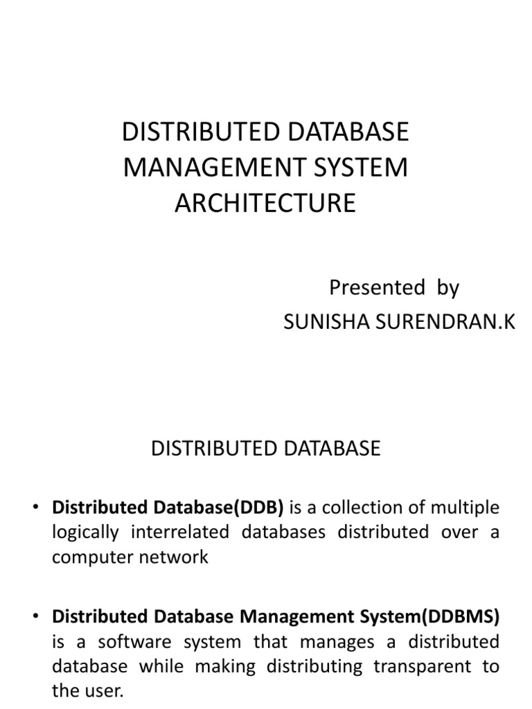 Distributed Database Architecture | PDF | Databases | Conceptual Model