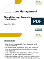 Classroom Management: Cheryl Harvey, Secondary Facilitator