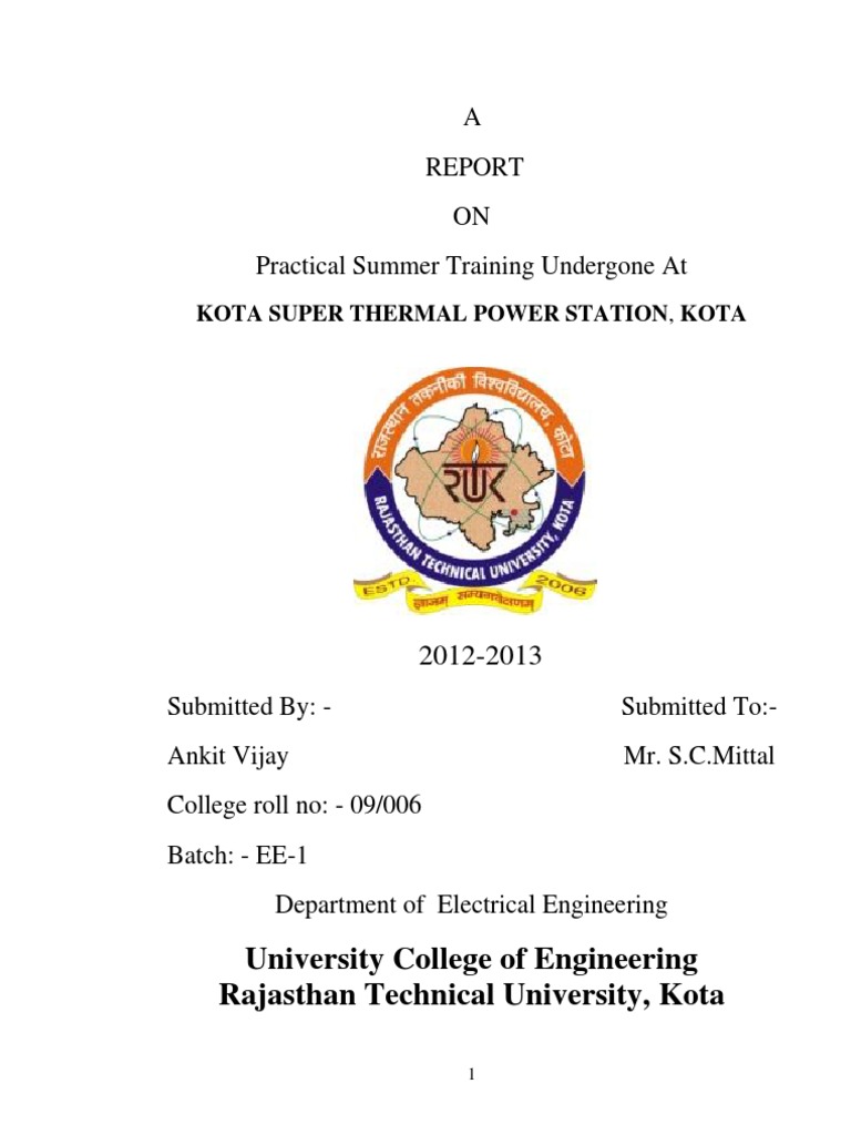 Thermal Report Ankit | PDF | Boiler | Furnace