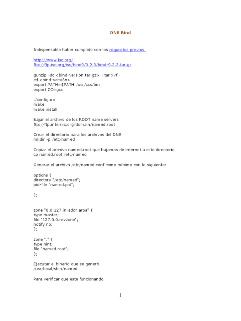 DNS Bind Setup Guide | PDF | Business