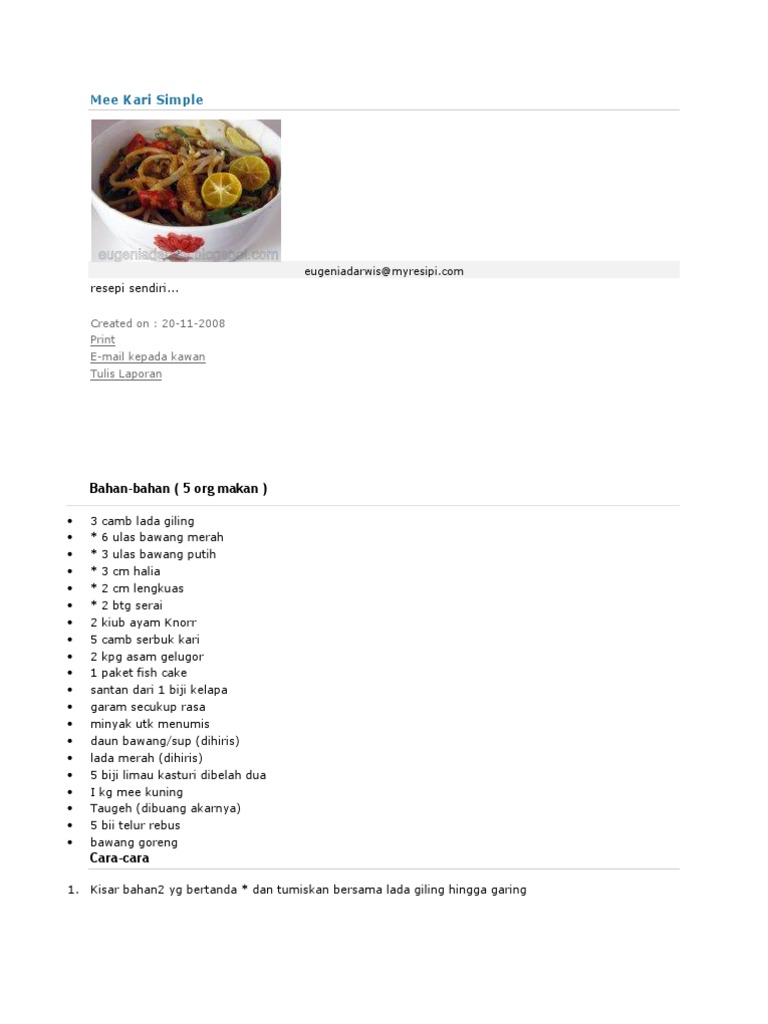 Mee Kari Simple Pdf