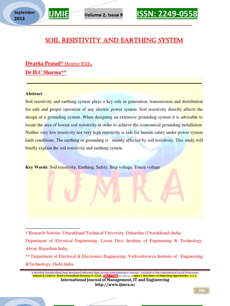 Soil Resistivity and Earthing System PDF | PDF | Electrical Substation ...