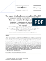 The Impact of Induced Stress During Days 13 and 14 of Pregnancy on the Composition of Allantoic Fluid and Conceptus Development in Sows