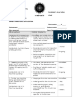 International General Certificate Candidate's Observation Sheet Igc3 - The Health and Safety Practical Application
