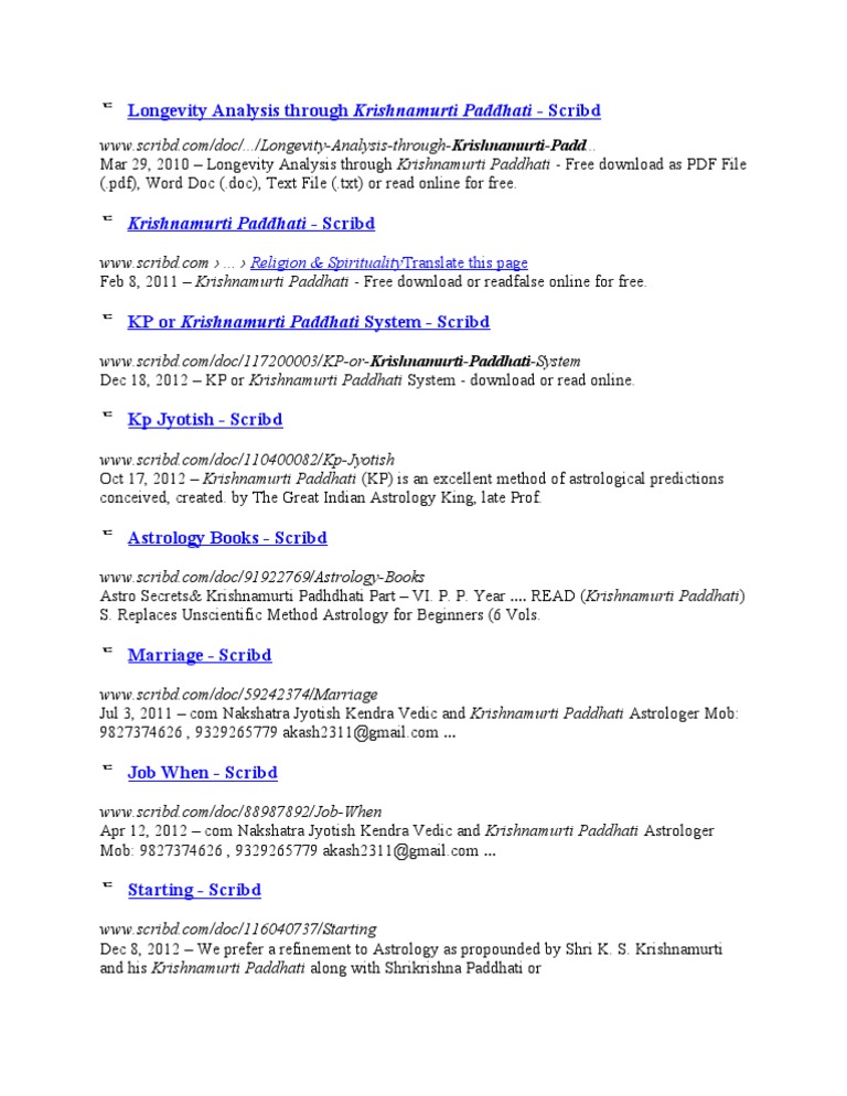 Free kp astrology books pdf