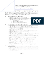 Frequently Asked Questions (FAQ's) For FY12 Environmental Workforce Development and Job Training Grants