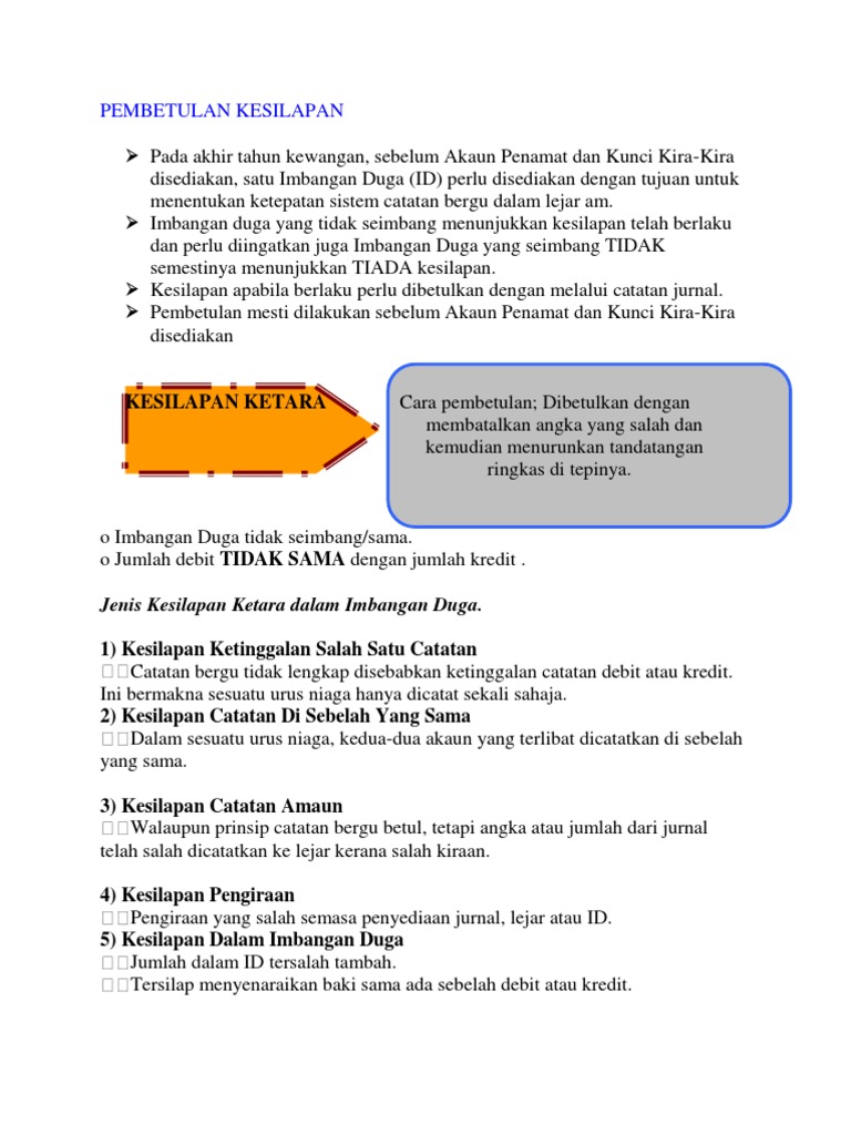 Pembetulan Kesilapan F4 Pdf