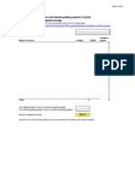 Translating Grades To The New Danish Grading System (7 Point) and Calculating The Weighted Average