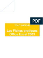 Tout Savoir Les Fiches Pratiques Office Excel 2003