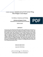 Finite Element Analysis of an F-111 Lower Wing Skin Fatigue Crack Repair