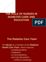 The Role of Nurses in Diabetes Care and Education