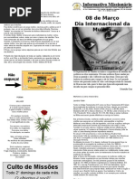 Informativo missionário da Igreja Evangélica Assembléia de Deus em Candeias, Jaboatão dos Guararapes, PE