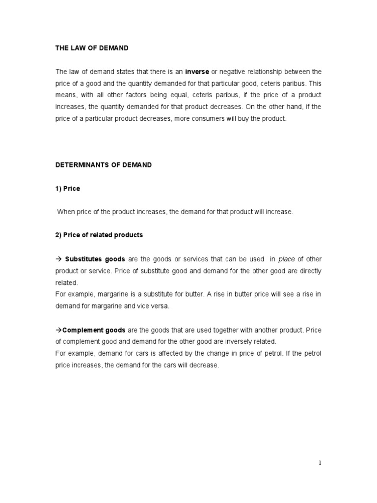 Understanding the Law of Demand | PDF | Demand | Price Elasticity Of Demand