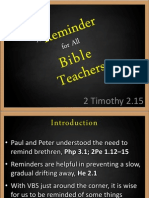A Reminder for All Bible Teachers