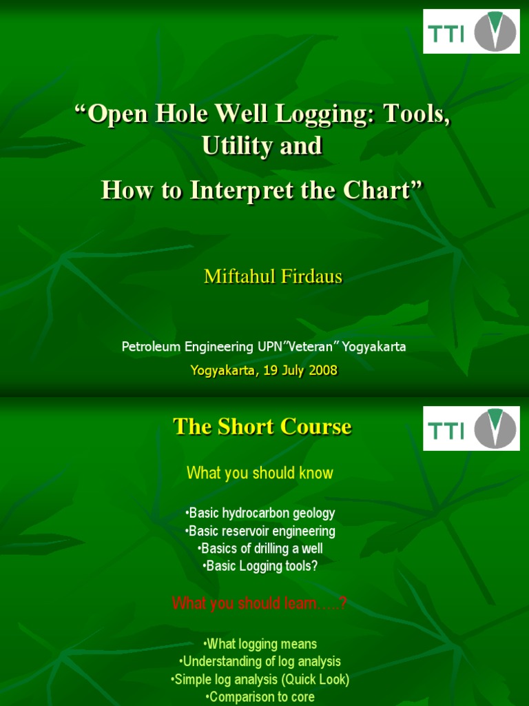 Open Hole Well Logging Guide Pdf Geotechnical Engineering Natural Gas