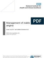 Management of Stable Angina: Issued: July 2011 Last Modified: December 2012