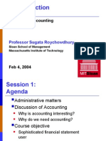 15.501/516 Accounting Spring 2004: Professor Sugata Roychowdhury