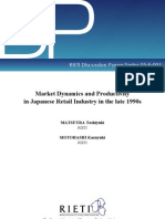 Market Dynamics and Productivity in Japanese Retail Industry in The Late 1990s