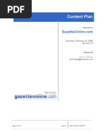 Download Content Plan for GazetteOnline by Gazetteonline SN14220006 doc pdf