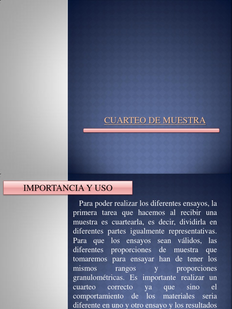 Métodos de Cuarteo de Muestras | PDF | Naturaleza | Science