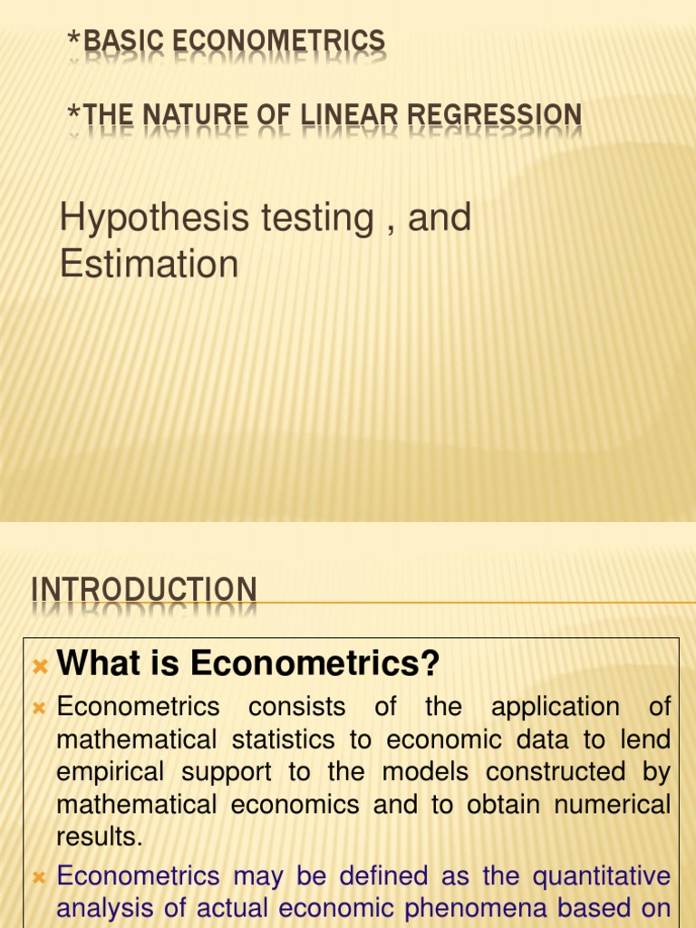 Understanding Linear Regression Basics | PDF | Econometrics | Errors ...