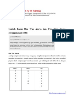 Contoh One Way Anova Dan Two Way Anova Menggunakan Spss