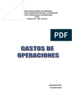 Gastos de Operación