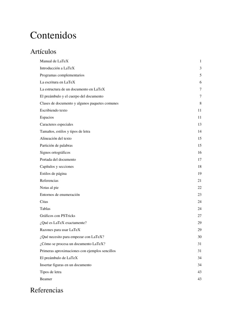 Manual de LaTeX PDF PDF Te X Comillas