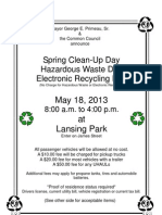 Acceptable items for Spring Cleanup Day 